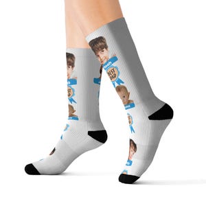Custom Socks Photo Personalized Best Dad Unique Socks Gift for Fathers Day Stocking Fun Daddy Gift for Dad Greatest Father Christian Apparel