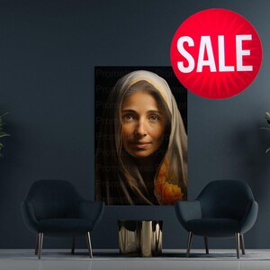 Blessed Virgin Mary Portrait Artwork Digital Download Mother Mary Digital Print Our Lady Blessed Mother Printable Wall Decor Catholic Art
