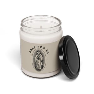 9oz Soy Candle Our Lady of Guadalupe Blessed Virgin Mother Mary Meditation Aromatherapy Scented Candle Religious Gift for Catholic Prayer