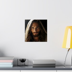 Stunning Jesus Poster Christ Wall Art Print Giclée Matte Photo Catholic Artwork Christian Portrait Home Decor Religious Housewarming image 9