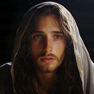 Stunning Jesus Christ Picture Printable Wall Art Jesus Art Digital Download Christ Portrait Christian Catholic Wall Artwork Digital Print