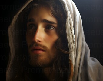 zz-Stunning Jesus Christ Picture Printable Wall Art Digital Download Portrait Jesucristo Christian Catholic Artwork