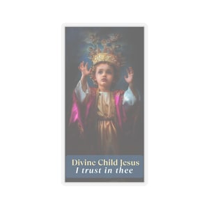 Religious Sticker Catholic Divine Child Jesus Infant Jesus Christ Art Decal Christian Divino Niño Jesús Sticker Mothers Day Gift for Friend