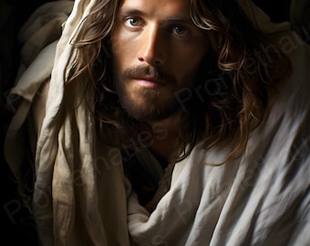 zz-Stunning Jesus Christ Picture Printable Wall Art Digital Download Portrait Jesucristo Christian Catholic Artwork