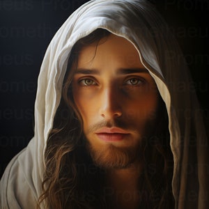 Stunning Jesus Christ Picture Printable Wall Art Jesus Art Digital Download Christ Portrait Christian Catholic Wall Artwork Digital Print