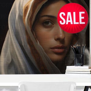 Blessed Virgin Mary Portrait Artwork Digital Download Mother Mary Digital Print Our Lady Blessed Mother Printable Wall Decor Catholic Art