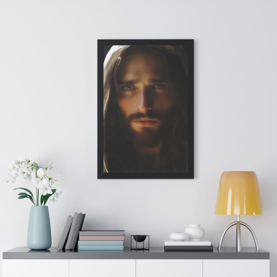 Stunning Jesus Christ Wall Art Poster Framed, Jesus Art, Jesus Poster