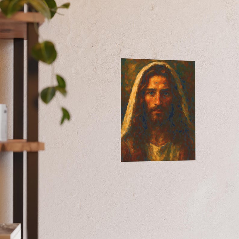 Impressionist Jesus Poster Christ Wall Art Christian Home Decor Housewarming Catholic Artwork Satin 210 gsm 230 Archival Matte Photo Paper image 10