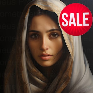 Blessed Virgin Mary Portrait Artwork Digital Download Mother Mary Digital Print Our Lady Blessed Mother Printable Wall Decor Catholic Art