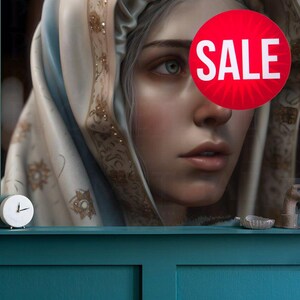 Blessed Virgin Mary Portrait Artwork Digital Download Mother Mary Digital Print Our Lady Blessed Mother Printable Wall Decor Catholic Art