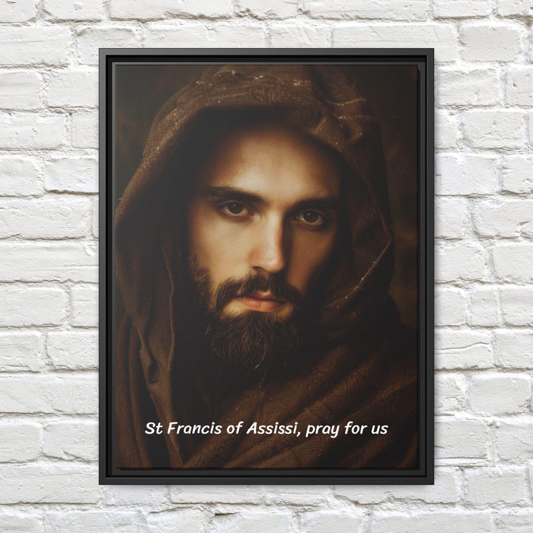 Personalized St Francis of Assisi Wall Art Eco-friendly Canvas & Frame ...