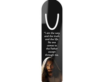 Jesus Portrait with Scripture Bookmark | John 14:6 Metal Bookmarks