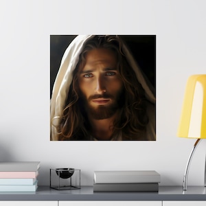 Stunning Jesus Poster Christ Wall Art Print Giclée Matte Photo Catholic Artwork Christian Portrait Home Decor Religious Housewarming image 8
