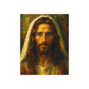 Impressionist Jesus Poster Christ Wall Art Christian Home Decor Housewarming Catholic Artwork Satin 210 gsm 230 Archival Matte Photo Paper image 1
