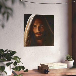 Stunning Jesus Poster Christ Wall Art Print Giclée Matte Photo Catholic Artwork Christian Portrait Home Decor Religious Housewarming image 2