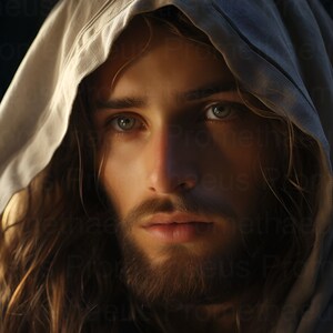 Stunning Jesus Christ Picture Printable Wall Art Jesus Art Digital Download Christ Portrait Christian Catholic Wall Artwork Digital Print