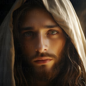Stunning Jesus Christ Picture Printable Wall Art Jesus Art Digital Download Christ Portrait Christian Catholic Wall Artwork Digital Print