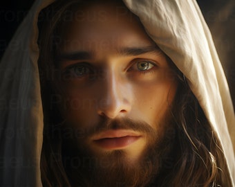 zz-Stunning Jesus Christ Picture Printable Wall Art Digital Download Portrait Jesucristo Christian Catholic Artwork