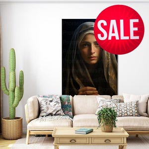 Blessed Virgin Mary Portrait Artwork Digital Download Mother Mary Digital Print Our Lady Blessed Mother Printable Wall Decor Catholic Art