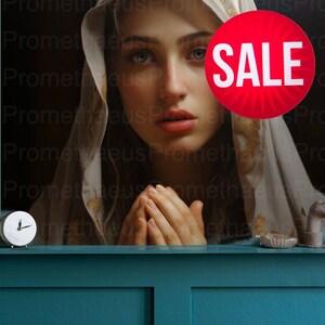 Blessed Virgin Mary Portrait Artwork Digital Download Mother Mary Digital Print Our Lady Blessed Mother Printable Wall Decor Catholic Art