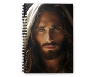 Religious Journal Christian Notebook Jesus Christ Prayer Journal Jesus Portrait Diary Spiritual Notepad Ruled Line Book Spiral Notebook