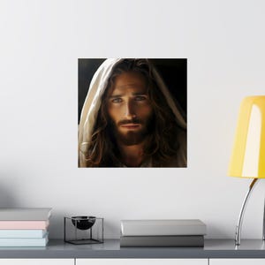 Stunning Jesus Poster Christ Wall Art Print Giclée Matte Photo Catholic Artwork Christian Portrait Home Decor Religious Housewarming image 13