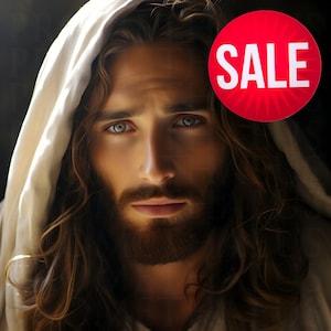 Stunning Jesus Christ Picture Printable Wall Art Jesus Art Digital Download Christ Portrait Christian Catholic Wall Artwork Digital Print