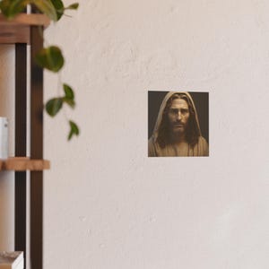 Pôster 3D de Jesus Cristo em estilo escultural para decoração de casa cristã, arte católica, papel fotográfico fosco acetinado de 210 g/m² (230 g/m²). imagem 10