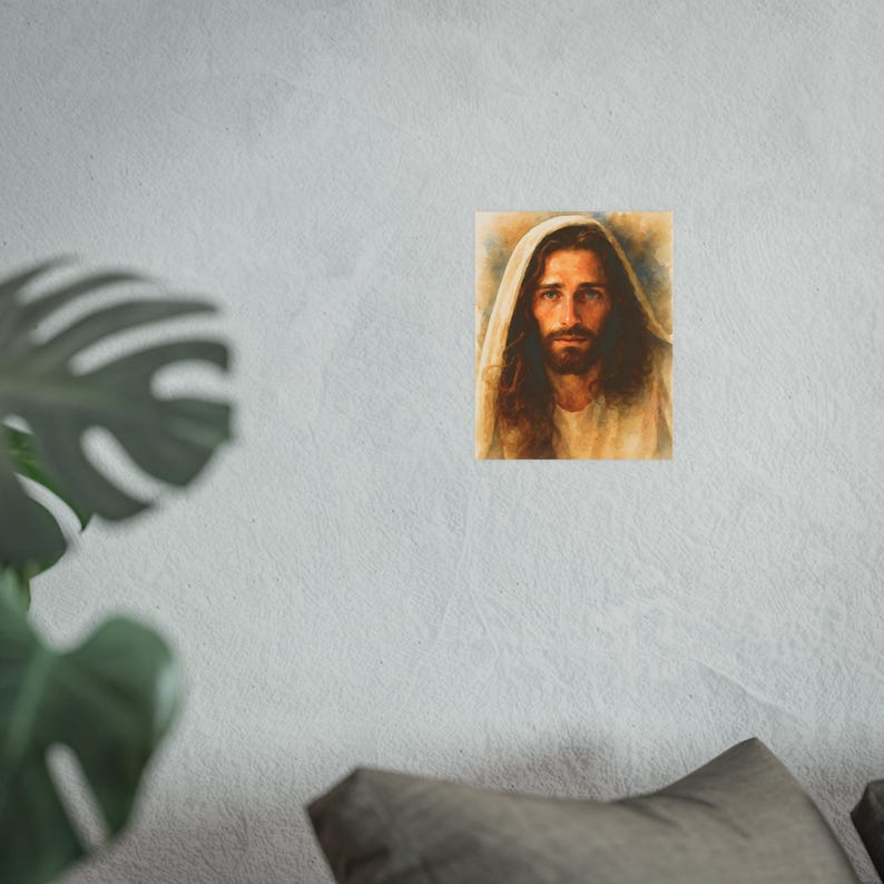 Watercolor Style Jesus Poster Christ Wall Art Catholic Artwork Christian Home Decor Satin 210 gsm 230 Archival Matte Photo Paper image 8