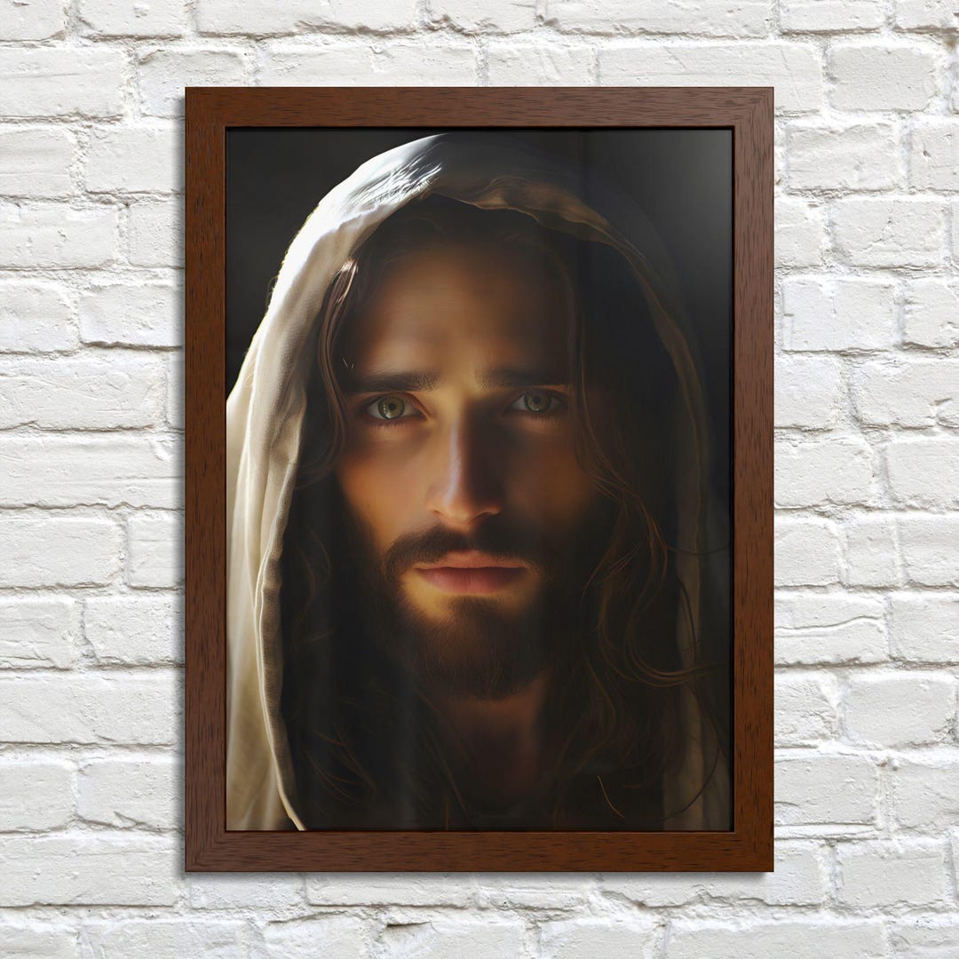 Jesus Christ Wall Art Print Semi-gloss Poster Wood Frame Jeshua ...