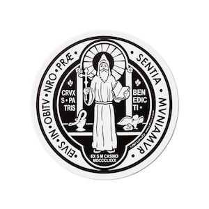 Magnet religieux Médaille catholique Saint-Benoît, protection contre le mal, aimant découpé Symbole chrétien Saint-Benoît Saint-Benoît Saint-Benoît