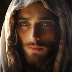 Stunning Jesus Christ Picture Printable Wall Art Jesus Art Digital Download Christ Portrait Christian Catholic Wall Artwork Digital Print
