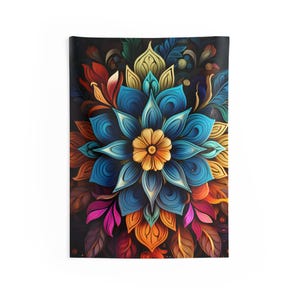 Mandala Tapestry Wall Hanging Mandala Wall Art Hippie Indian Bohemian Home Decor Boho Tapestry Spiritual Art for Cozy Spaces & Relaxation