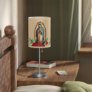 Our Lady of Guadalupe Table Lamp Blessed Mother Lamp Virgin Mary Light Mother Mary Nightlight Catholic Home Decor Religious Gift for Mom
