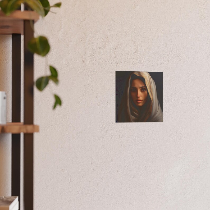 Poster Print Blessed Virgin Mary Catholic Wall Art Painting Christian Home Decor Holy Mother Satin 210 gsm 230 Archival Matte Photo Paper image 6