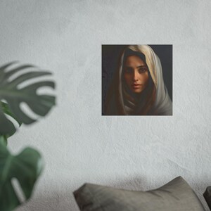 Poster Print Blessed Virgin Mary Catholic Wall Art Painting Christian Home Decor Holy Mother Satin 210 gsm 230 Archival Matte Photo Paper image 3