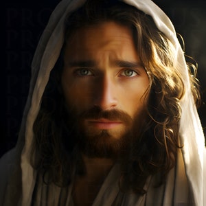 Stunning Jesus Christ Picture Printable Wall Art Jesus Art Digital Download Christ Portrait Christian Catholic Wall Artwork Digital Print