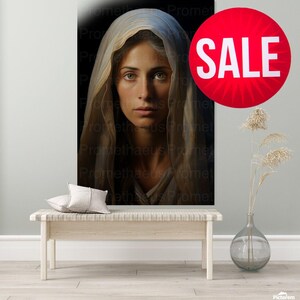Blessed Virgin Mary Portrait Artwork Digital Download Mother Mary Digital Print Our Lady Blessed Mother Printable Wall Decor Catholic Art