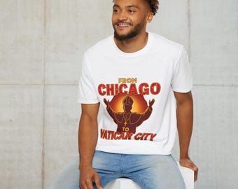 T-Shirt Religiöser neuer Papst Leo XIV Katholische Grafik von Chicago nach Vatikanstadt Softstyle Shirt-Grafik-T-Stück Geschenk für katholische Kleidung