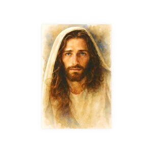 Watercolor Style Jesus Poster Christ Wall Art Catholic Artwork Christian Home Decor Satin 210 gsm 230 Archival Matte Photo Paper image 4