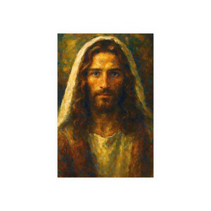 Impressionist Jesus Poster Christ Wall Art Christian Home Decor Housewarming Catholic Artwork Satin 210 gsm 230 Archival Matte Photo Paper image 4