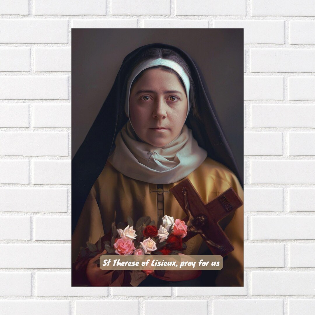 Personalized Poster St Therese of Lisieux Wall Art the Little Flower ...