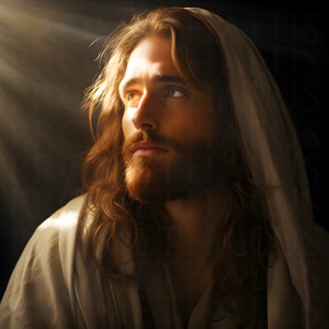 Stunning Jesus Christ Picture Printable Wall Art Jesus Art Digital Download Christ Portrait Christian Catholic Wall Artwork Digital Print
