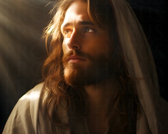 zz-Stunning Jesus Christ Picture Printable Wall Art Digital Download Portrait Jesucristo Christian Catholic Artwork