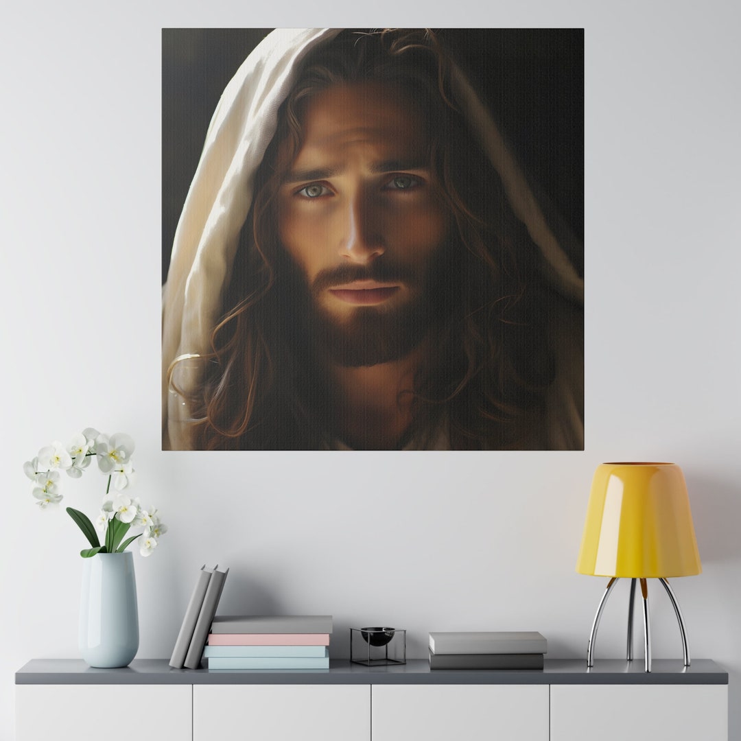 Stunning Jesus Christ Wall Art Ecofriendly Canvas Jesus Art Etsy