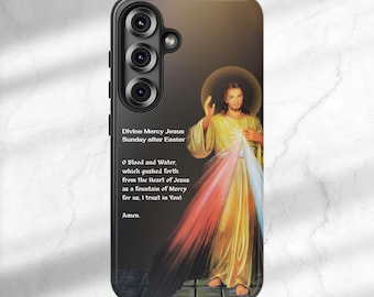 Divine Mercy Jesus Catholic Phone Cover Christ Tough Case for Samsung Galaxy Google Pixel old iPhone Christian Glossy Matte Mobile Sleeve