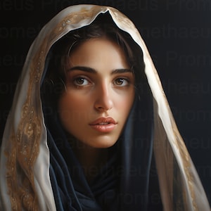 Blessed Virgin Mary Portrait Artwork Digital Download Mother Mary Digital Print Our Lady Blessed Mother Printable Wall Decor Catholic Art