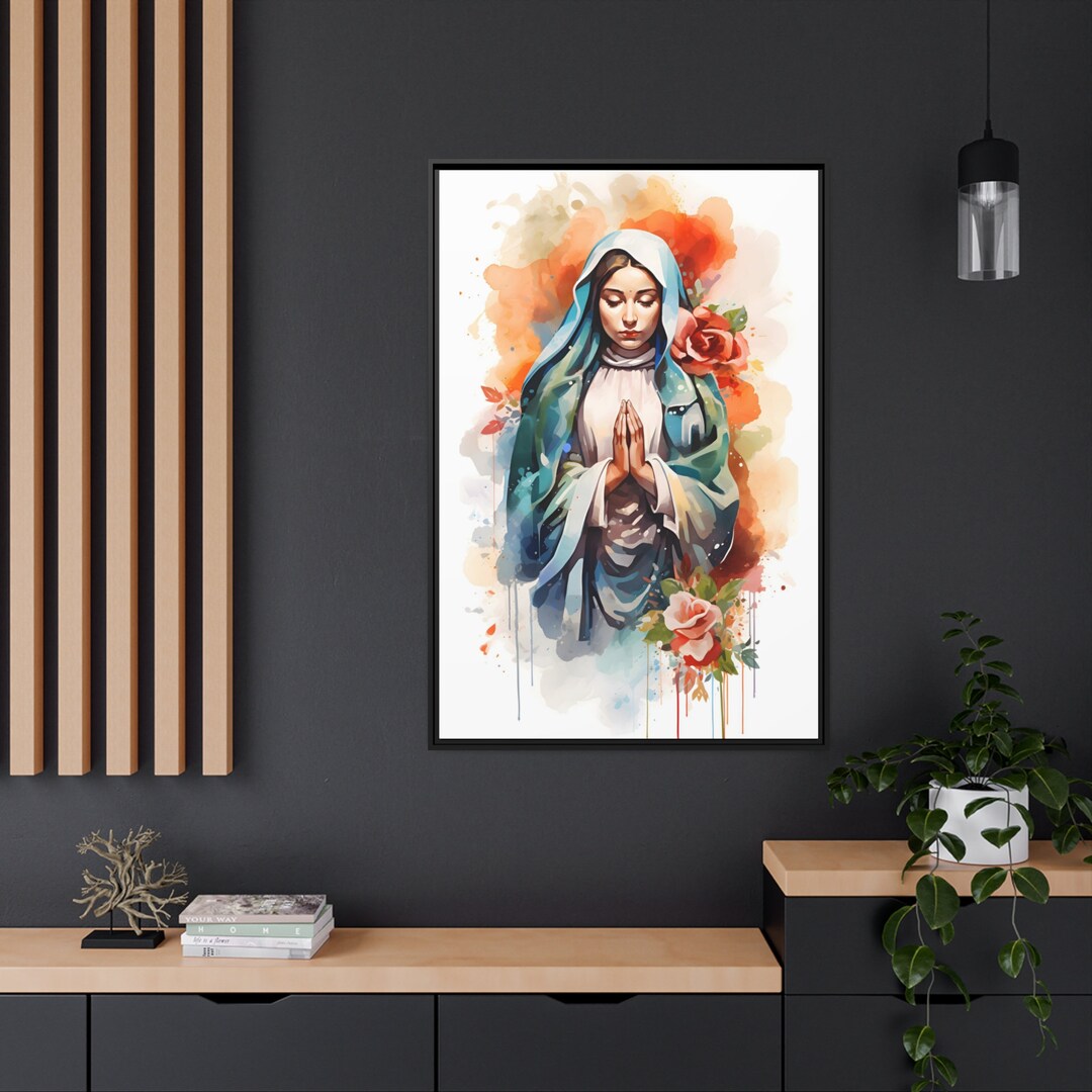Our Lady of Guadalupe Watercolor Wall Art Guadalupe Virgin Mary Eco ...