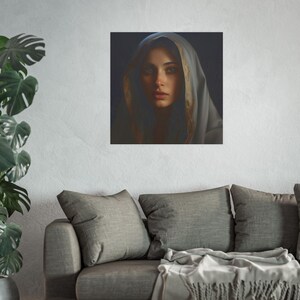 Poster Print Blessed Virgin Mary Catholic Wall Art Painting Christian Home Decor Holy Mother Satin 210 gsm 230 Archival Matte Photo Paper image 5