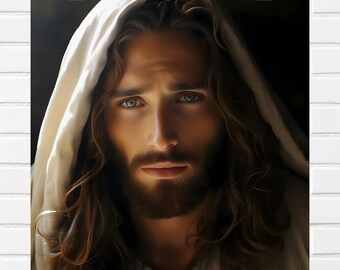 Stunning Jesus Poster Christ Wall Art Print Catholic Artwork Matte Photo Christian Home Decor